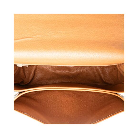 Pre Loved Celine Coated Canvas Crossbody Bag with Leather Trim and Interior Zip - Picture 4 of 8